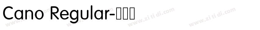 Cano Regular字体转换